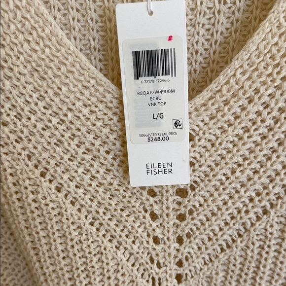 Eileen Fisher organic cotton mixed V-Neck Sweater - Picture 3 of 6